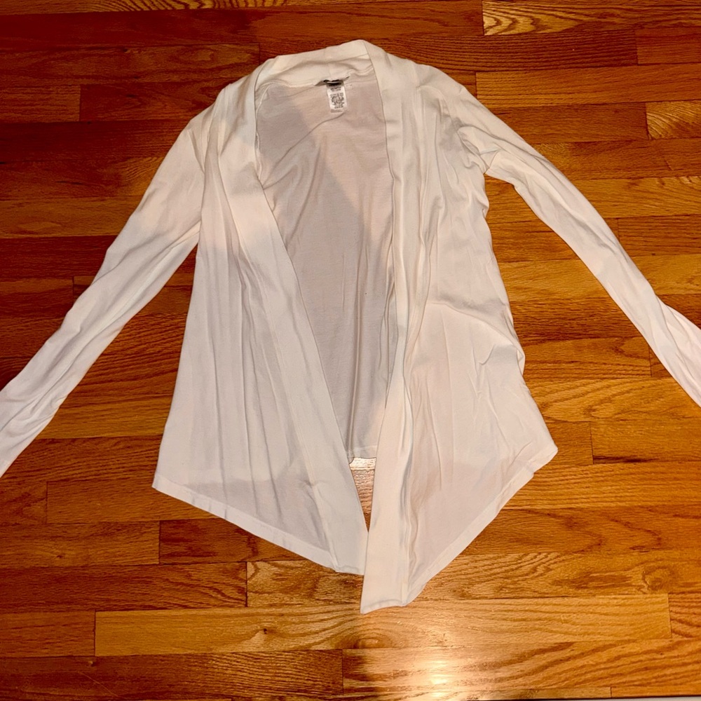 Hard tail White Open Front Cardigan- XS